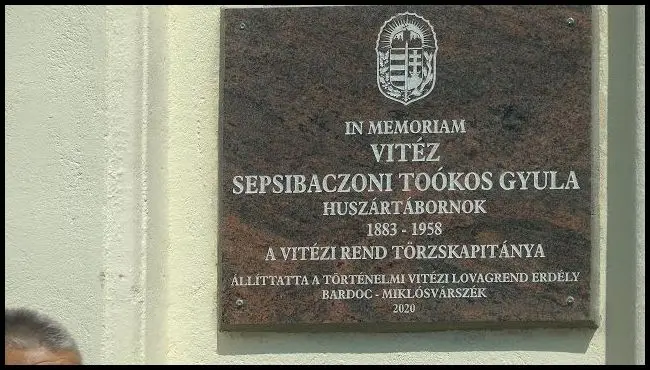 În memoriam Viteaz Gyula Toókos din Bățani