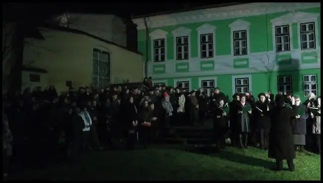 Advent candle lighting in Baraolt, 2017