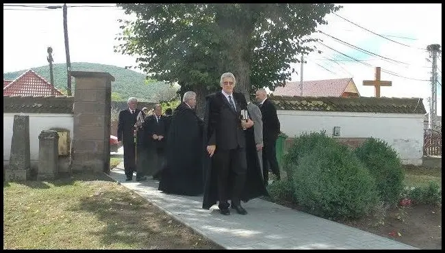 The farewell service of Lajos Székely, the pastor from Biborțeni